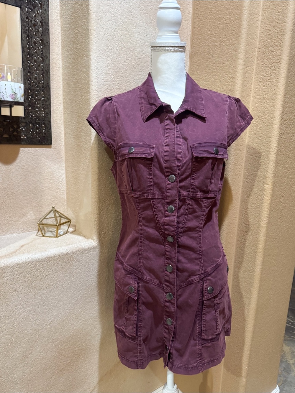 BDG Sunridge Cargo Shirt Mini Dress
